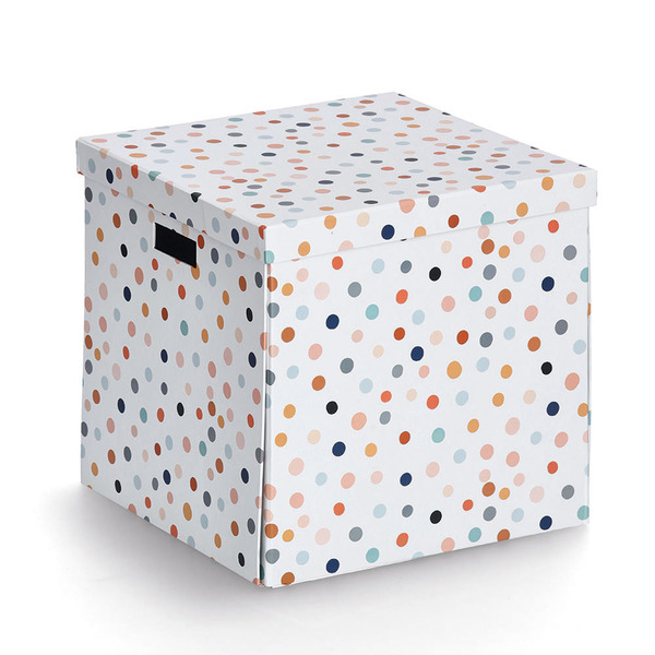 Aufbewahrungsbox "Dots", recycelter Karton