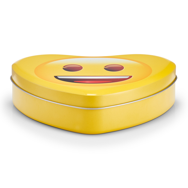 Box "Smiley", herzform, Metall