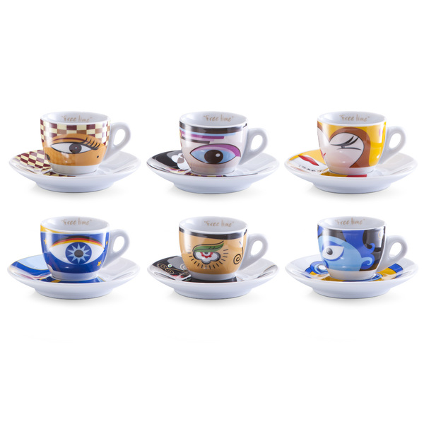 Espresso-Set "Magic Eyes", 12-tlg., Porzellan