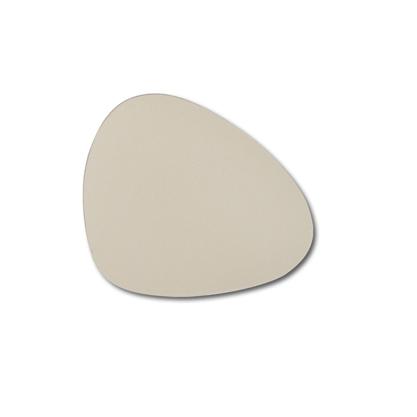 Glasuntersetzer-Set, 6-tlg., Kunstleder, beige