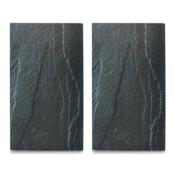 Herdabdeck-/Schneideplatten-Set "Schiefer", 2-tlg.