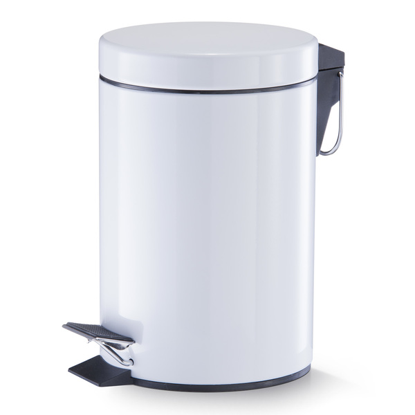 Kosmetikeimer, 3 ltr., Metall/Kunststoff, weiß