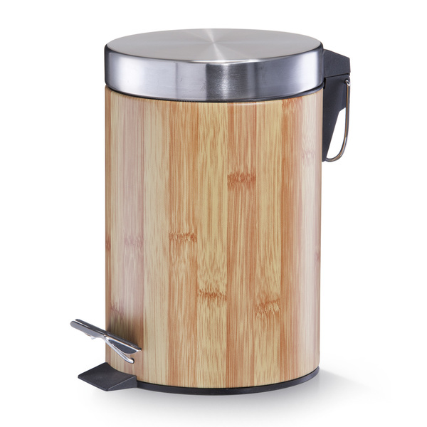 Kosmetikeimer "Bambus", 3 ltr., Metall/Edelstahl/