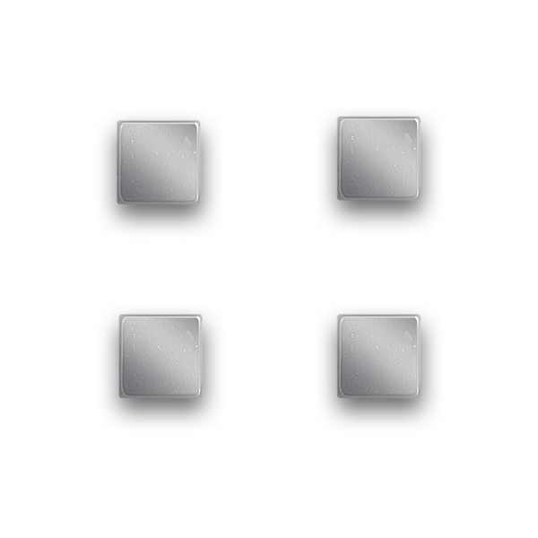 Magnet-Set "Cube", 4-tlg., extra stark, Metall