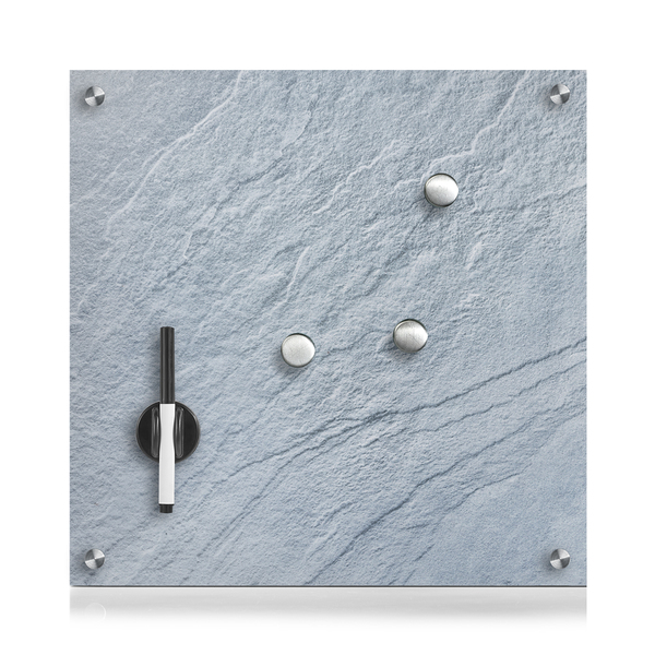 Memoboard 'Schiefer', Glas, grau