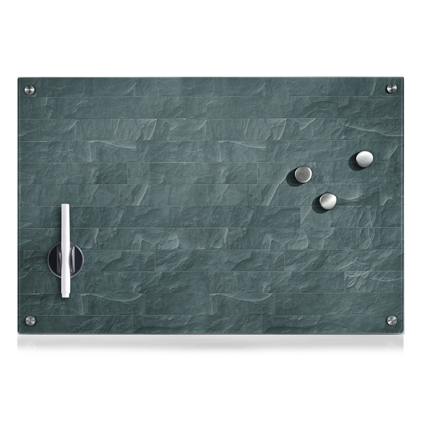 Memoboard 'Stonewall', Glas, anthrazit