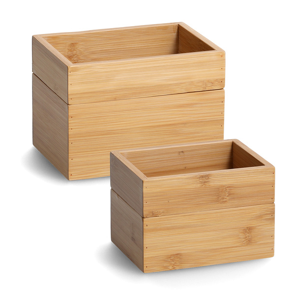 Ordnungsboxen-Set, 2-tlg., Bambus/HDF