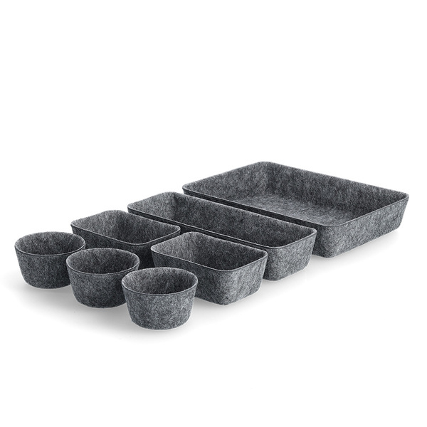 Stocomodi 8er-Set Filzkörbe für Kosmetik, Verstellbare Schubladen Organizer,  Aufbewahrungskorb aus Filz, Kommoden Organizer Ordnungssystem : :  Küche, Haushalt & Wohnen