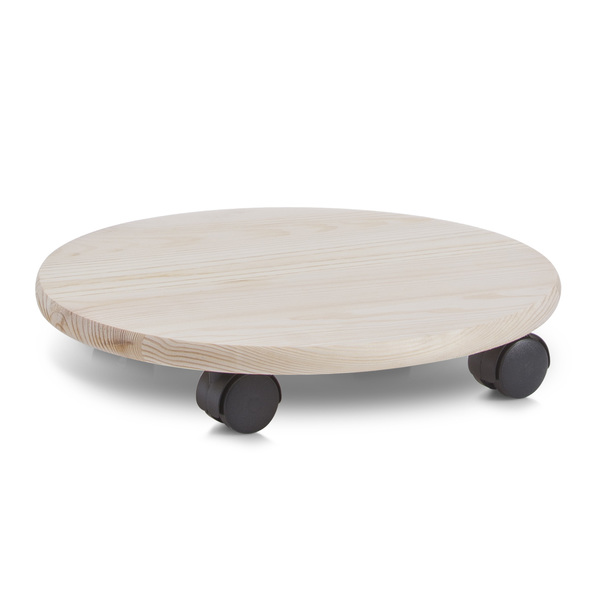 Pflanzenroller, rund, Kiefer/Kunststoff