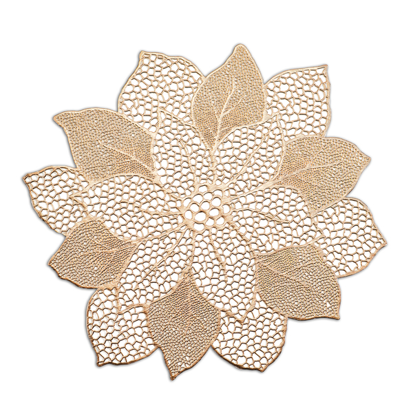 Platzset "Flower", Kunststoff, gold