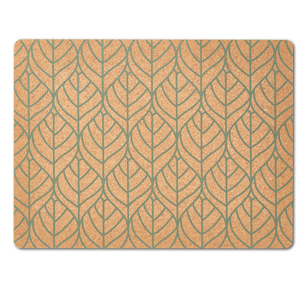 Platzset "Graphic Leaves", Kork, salbei
