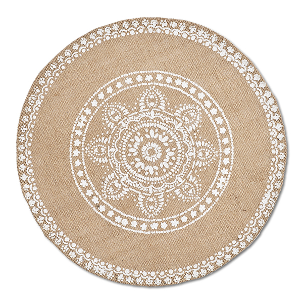 Platzset "Mandala", Jute, natur