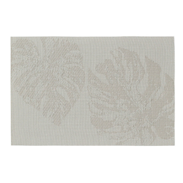 Platzset "Monstera Blatt", Kunststoff, beige