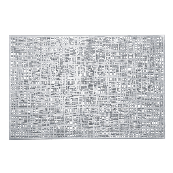 Platzset "Scribble", Kunststoff, silber