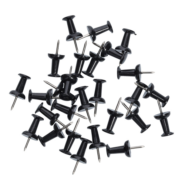 Push-Pins-Set, 25-tlg., schwarz