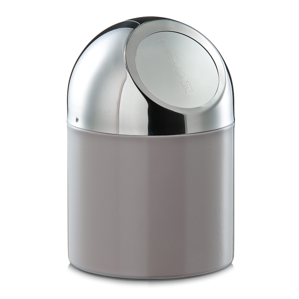 Tischabfalleimer, Metall/Edelstahl, taupe