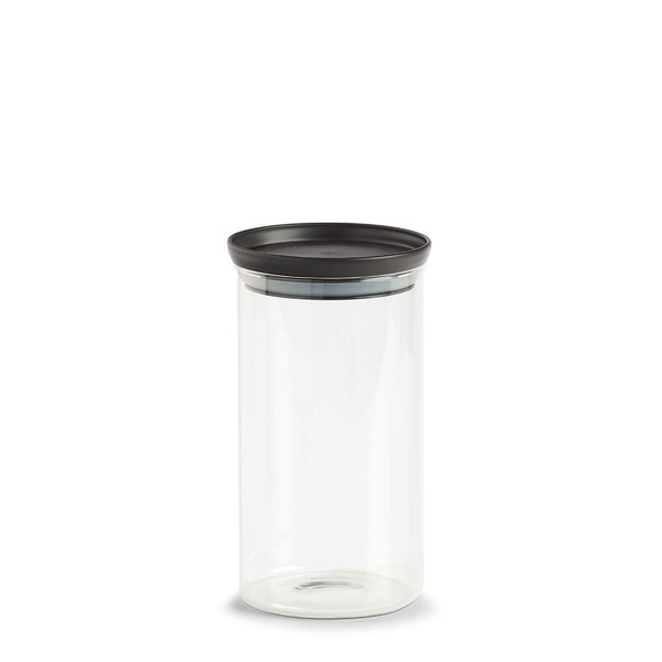 Vorratsglas m. Kunststoffdeckel, 950 ml, schwarz