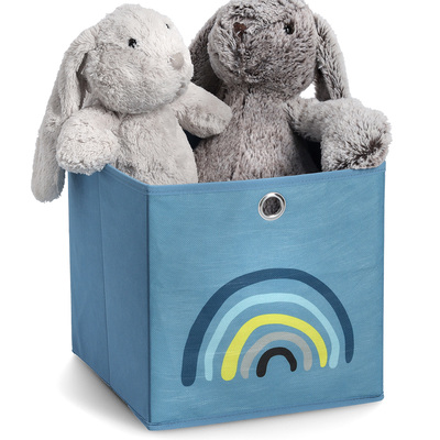 Aufbewahrungsbox "Blue Rainbow", Vlies, blau