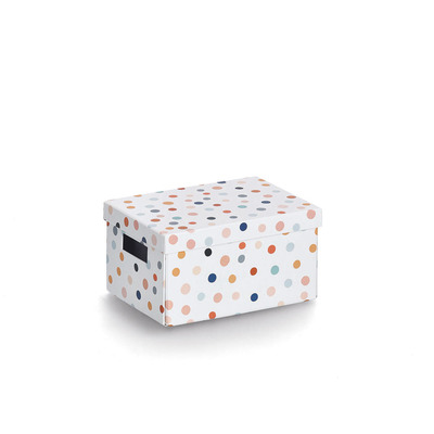 Aufbewahrungsbox "Dots", recycelter Karton