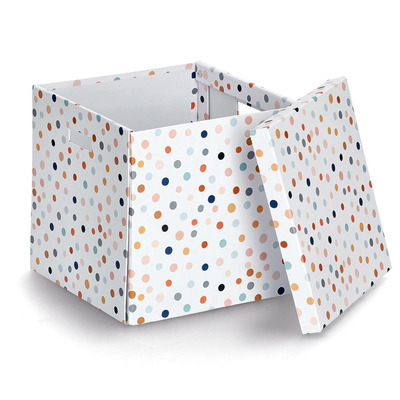Aufbewahrungsbox "Dots", recycelter Karton