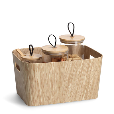 Aufbewahrungsbox "Holz", Pappe