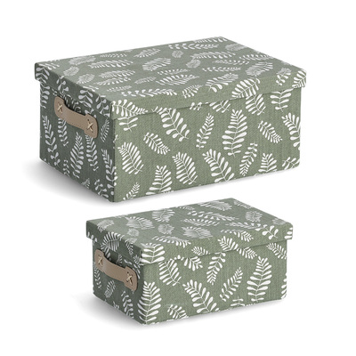 Aufbewahrungsbox "Leaves", Baumwolle/Polyester