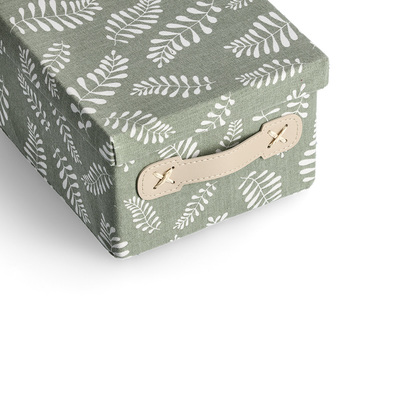 Aufbewahrungsbox "Leaves", Baumwolle/Polyester,