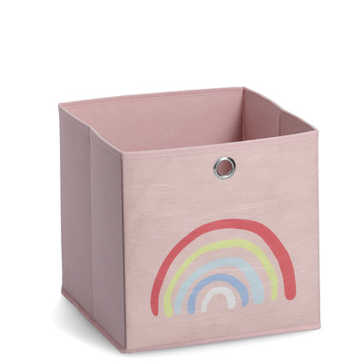 Aufbewahrungsbox "Rosy Rainbow", Vlies, rosé
