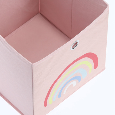Aufbewahrungsbox "Rosy Rainbow", Vlies, rosé