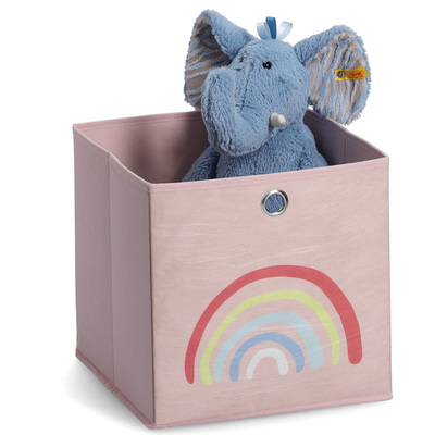 Aufbewahrungsbox "Rosy Rainbow", Vlies, rosé