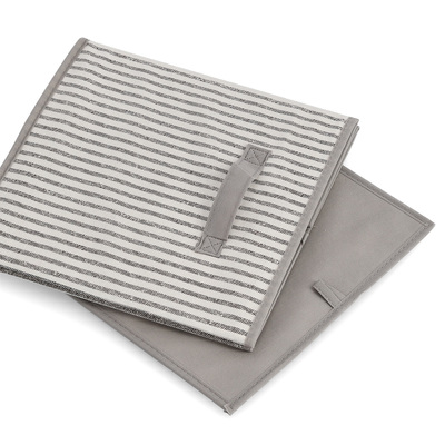 Aufbewahrungsbox "Stripes", Vlies, beige