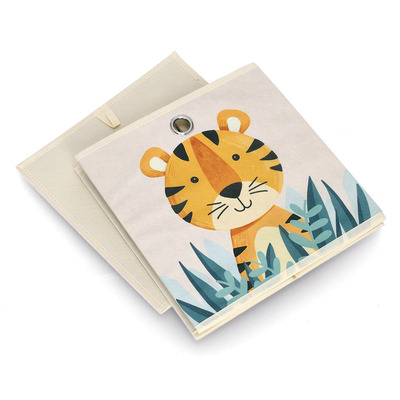 Aufbewahrungsbox "Tiger", Vlies, beige