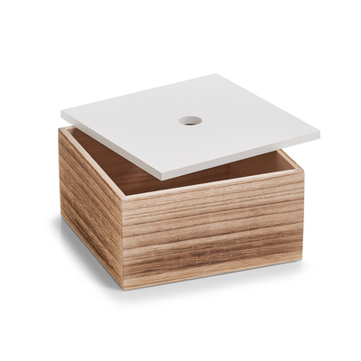 Aufbewahrungsboxen-Set 3-tlg., Holz, weiß/natur