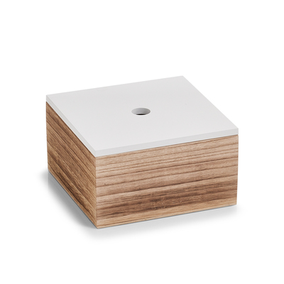 Aufbewahrungsboxen-Set 3-tlg., Holz, weiß/natur