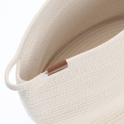 Aufbewahrungskorb, Baumwolle/Polyester, weiß