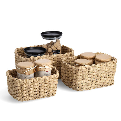 Aufbewahrungskorb-Set, 3-tlg., Papiergeflecht,