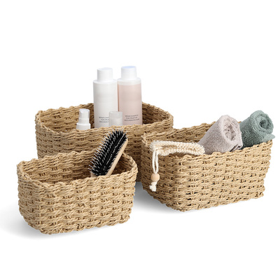Aufbewahrungskorb-Set, 3-tlg., Papiergeflecht,