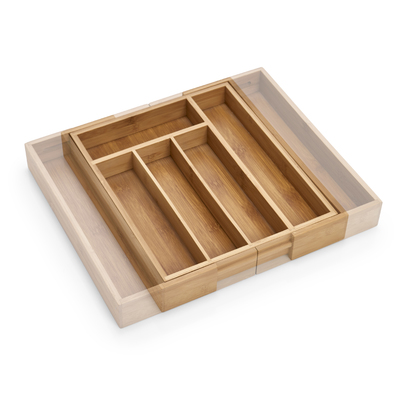 Besteckkasten, ausziehbar, Bambus/HDF
