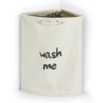 Eck-Wäschesammler "wash me", Polyester, beige