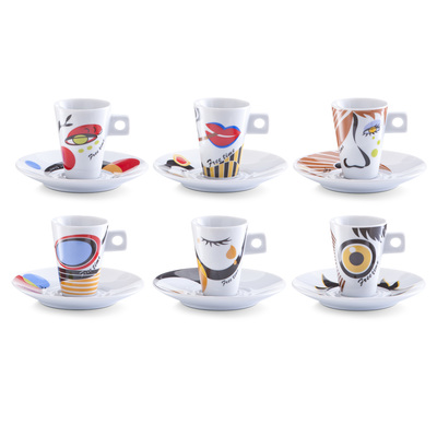 Espresso-Set "Faces", 12-tlg., Porzellan