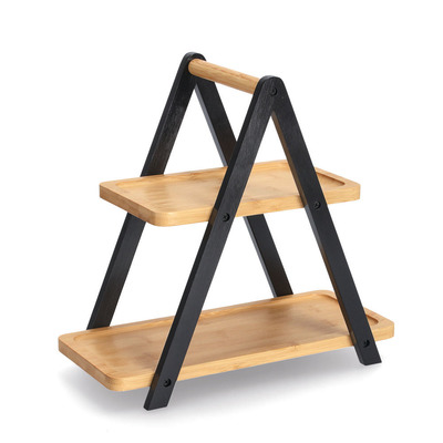 Etagere, Bambus, schwarz