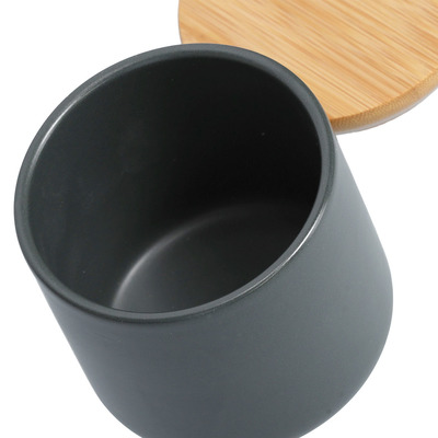 Gewürzdose m. Bambusdeckel, 290 ml, Keramik,