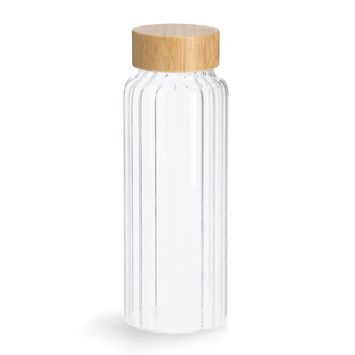 Glasflasche m. Bambusdeckel, 1000 ml