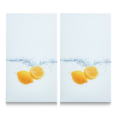 Herdabdeck-/Schneideplatten-Set "Lemon Splash"