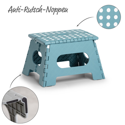 Klapphocker, Kunststoff, eisblau