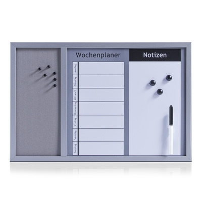 Kombitafel 3-in-1, Metall/MDF, alugrau