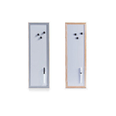 Magnet-/Schreibtafel, Metall/MDF, alugrau