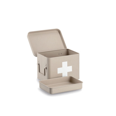 Medizinbox, Metall, beige