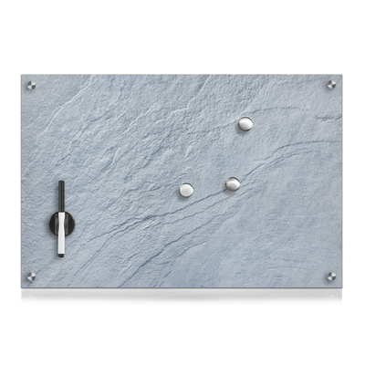 Memoboard 'Schiefer', Glas, grau