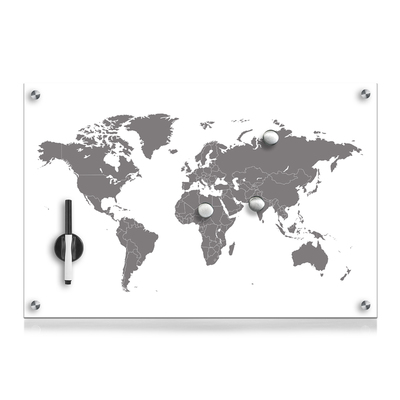 Memoboard 'Worldmap', Glas